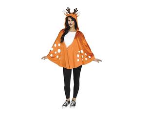 Poncho Costume Adulto Con Cappuccio Faun