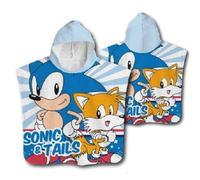 Poncho Da Bagno Sonic The Hedgehog Per Bambini Con Cappuccio 50 X 100Cm
