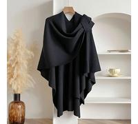Poncho da donna Inverno Caldo Scialle di colore solido Double Sided Designer Coperta Sciarpa di lusso Mantello femminile Cashmere Pashmina Cape Stola