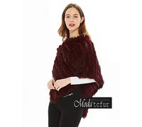 Poncho donna copri spalle mantella sciarpa pelliccia LAPIN TRICò morbido pelo