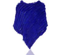 Poncho donna copri spalle mantella sciarpa pelliccia LAPIN TRICò verde fox rex