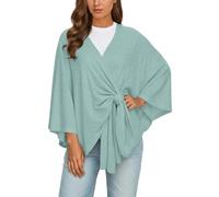 Poncho Donna Invernale Aperto sul Davanti a Maglia Leggero e Morbido Perfetto per l'Autunno e per Viaggi Versatile si Indossa in Molti Modi un Look sempre Nuovo