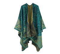 Poncho Donna Invernale Scialle stampato, caldo, lungo, scialle, coperta casual, poncho aperto sul davanti, mantello oversize, cardigan avvolgente(Type 3)
