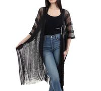 Poncho donna Liu Jo a rete lurex nero CS25LJ02 2A5001 T0300 TAGLIA UNICA
