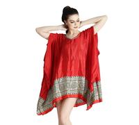 Poncho donna stampato di design con cappuccio lotto assortito scollo a V tagl...