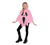 Poncho Fantasma Per Bambini Costume Di Halloween In Rosa Screamer Ghost