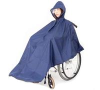 Poncho for sedia a rotelle riutilizzabile impermeabile portatile regolabile da viaggio campeggio all'aperto con cappuccio sopra la copertura antipioggia for a