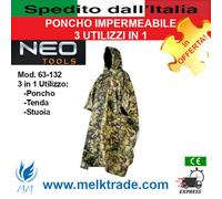 Esterno Pioggia Cape Poncho Cappotto di Pioggia Universalponcho XXL