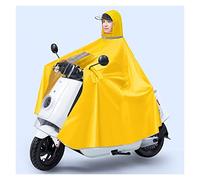 Poncho Impermeabile Con Cappuccio, Mantello Antivento per Ciclismo, Bici, Bici Elettriche, Moto e Scooter da Mobilità ( Color : Yellow ,
