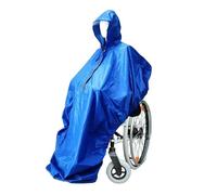Poncho impermeabile for sedia a rotelle ripiegabile for adulti, giacca antipioggia a copertura totale for sedie a o scooter leggero(Blue)