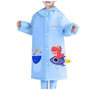 Poncho impermeabile per bambini, poncho impermeabile per ragazze e ragazzi, in EVA, con cappuccio, per ragazze e ragazzi, leggero, grazioso mantello antipioggia con borsa portatile, per ciclismo
