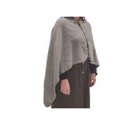 Poncho in Coral Fleece 4 bottoni morbido e avvolgente 85 x 140 cm Grigio