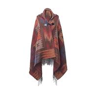 Poncho In Maglia Con Cappuccio,Asudaro Quadri Mantella In Maglia Invernale Elegante Poncho Con Frange Scialle Del Mantello Del Capo Di Autunno Inverno Delle Donne Per Picnic,Shopping,Appuntamenti,Film