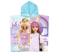 Poncho mare Barbie in cotone per bambina 60x120cm asciugamano piscina 6802