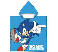 Poncho Mare Sonic Hedgehog Blu Bambino Bimbo Ufficiale Originale Spiaggia Mare