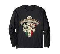 Poncho Messicano Chamaleon Cinco De Mayo Fiesta Sombrero Meme Maglia a Manica