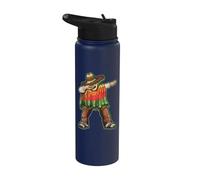 Poncho messicano Dabbing Guy Sombrero Cinco De Mayo Stainless Steel Insulated Water Bottle