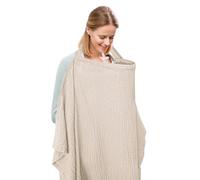 Poncho per allattamento al seno - Poncho in cotone con tracolla regolabile | materiale traspirante | Copertura completa a 360 gradi, comodo per la mamma che allatta all'aperto