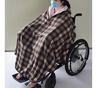 Poncho per sedia a rotelle, foderato in pile, morbido, caldo, antivento, universale, per sedie a rotelle manuali/alimentate, accessorio per il freddo
