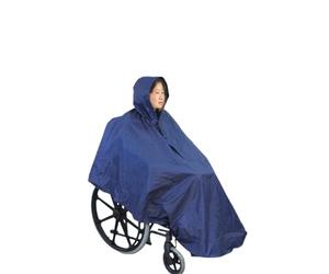 Poncho per sedia a rotelle, per adulti, anziani, anziani, per sedia a rotelle, resistente, riutilizzabile, copertura completa impermeabile, cappuccio anteriore con cerniera (blu, taglia unica)