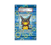 Poncho Pikachu x Shiny Rayquaza - Pokémon PSA Extended Artwork Protective Card D