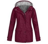 Poncho Pioggia Donna Trench Antipioggia Resistente Alle Rughe Traspirante Giacca Da Pioggia Sportivo Leggera a Vento Impermeabile Con Cappuccio Antivento Per All'aperto Campeggio Trekking 2025