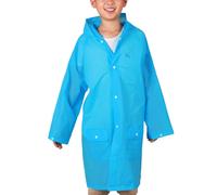 Poncho pioggia EVA riutilizzabile per bambini con cappuccio per parchi a tema