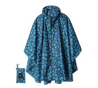 Poncho Pioggia Impermeabile per Donna Uomo, Poncho Antipioggia er Adulti Multiuso Mantella con Cappuccio, Mantello Blu