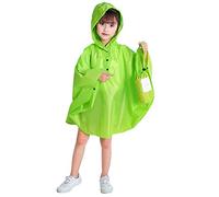 Poncho Portatile Impermeabile da Pioggia, Eva Riutilizzabili Poncho, antivento impermeabile,Ideali per a piedi, Viaggi, Gite, Festival Erba verde/S