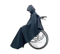 Poncho sedia a rotelle Poncho impermeabile Anziani Mantello antipioggia Poliestere Disabili for pazienti su sedia a rotelle Strisce con mantella riflettente Sedie a rotelle(Black)