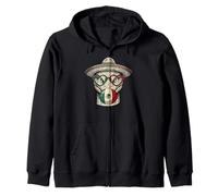 Poncho Serpente Messicano Cinco De Mayo Fiesta Sombrero Meme Felpa con Cappuccio