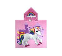 Poncho Spiaggia Con Cappuccio Telo Mare Per Bambini Modello Unicorno