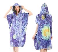 Poncho Spogliatoio Accappatoio in Microfibra Ad Asciugatura Rapida Con Cappuccio, per Surf, Gite in Campeggio, Sauna, Spiaggia - Unisex (B)