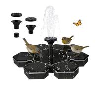 Pond Fountain with 6 Interchangeable Nozzles, Solar Bird Bath Fountain, 20.5cm Solar-Powered Outdoor Water Feature for Yard and Pool, Eco-Friendly Garden Decor for Backyard, Courtyard, and Park