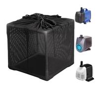 Pond Pump Mesh Filter Bag, Fine Net Anti-Clogging Cover, Aquarium and Fountain Filtering Kit for Garden, Backyard, Fish Tank System, 5.12x5.12x5.12 Inches