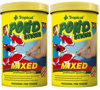 POND STICKS MIXED 1000ml / 80g - mangime per migliorare i colori delle koi e di altri pesci da laghetto, favorisce la colorazione rossa e dorata dei pesci da laghetto (Confezione da 2)