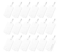 PONDON 100 etichette in plastica bianca con linguetta da tirare, etichette per chiavi riutilizzabili, 15,2 x 6,3 cm, impermeabili, da appendere, etichette vuote da scrivere, etichette per cavi