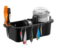 PONDON Organizer per barche con portabicchieri, portabevande per barche con viti, contenitore per barche può contenere tazze con manico da 9,4 cm, forbici, ami da pesca, versatile per binari, console