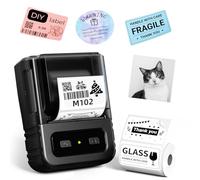 Ponek Etichettatrice, stampante per etichette con codici a barre M102 con oltre 7000 icone e oltre 700 modelli, etichettatrice da 2 pollici per piccole imprese, casa, ufficio, cucina, scuola