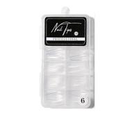 Pongnas 100 Pezzi Unghie Finte, Punte Per Unghie Morbide E Sottili Senza Tracce, Unghie Artificiali A Copertura Mezza Copertura Completa, Forma A Bara Ballerina, Con 10 Misure, Per (6)