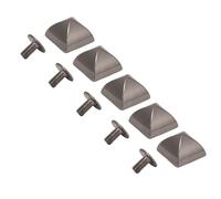 Pongnas 20 Rivetti a Vite a Punta Quadrata da 12 Mm, a 4 Angoli, a Piramide, Borchie in Lega di Zinco, per Cinture, Borse, Cappelli, Scarpe, Giacche, con Finitura Elettrolitica (Argento)