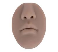 Pongnas 5D Silicone Naso Bocca Modello di Piercing Pratica Parti del Corpo Realistico Labbra Monili Educazione con texture morbida simile alla pelle (colore della pelle scuro)