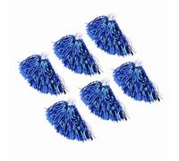 Pongnas 6 Pezzi PON PON da Cheerleader Accessori da Cheerleader Elastici Durevoli di Alta qualità per Sport Feste Danza Dorato Argento Blu Verde Rosa Rosso Viola Rosso (Blue)