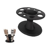 Pongnas Accessori per Mensole Portaspazzole per Espositori Porta Pettine Rotondi in Plastica per Spazzole per Capelli per Camera Letto del Salone (BLACK)