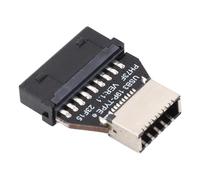 Pongnas Adattatore USB 3.0 da 19P a Tipo E da 180 Gradi con Porta Anteriore di Tipo C per un Trasferimento Dati Efficiente E compatibilità USB C