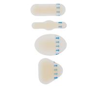 Pongnas Blister Pad Bende Gel Forte viscosità Invisibile Vesciche Trattamento per Escursionismo Danza Uso Quotidiano 4 Pezzi Triangolo Ovale Forma Orologio Striscia Lunga