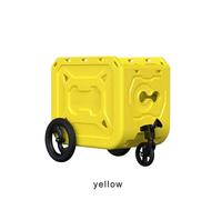 Pongnas Carrello per Bicicletta Rimorchio Trasportino per Animali Domestici con Ruote 128L Deposito per Bici Pieghevoli Cani di Taglia Grande Ciclo da Campeggio (YELLOW)