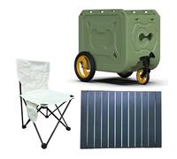 Pongnas Carrello per Bicicletta Rimorchio Trasportino per Animali Domestici con Ruote 128L Deposito per Bici Pieghevoli Cani di Taglia Grande Ciclo da Campeggio (GREEN)