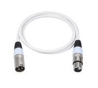 Pongnas Cavo, Cavo per Microfono XLR a 3 Pin con Design Cannon per la Trasmissione del Segnale di Apparecchiature (WHITE)