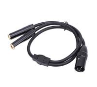 Pongnas Cavo Sdoppiatore a Y XLR Maschio a Doppio Femmina da 6,35 Mm - Convertitore di Alta qualità da 0,5 M per Microfono e Apparecchiature (#1)